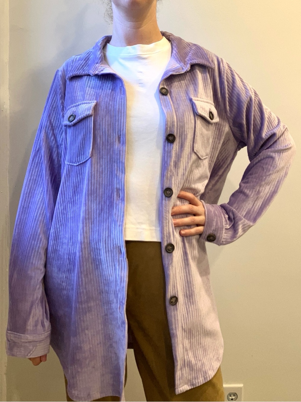 Studio 1886 soft Lavender corduroy jacket in size large - Picture 4 of 12